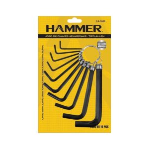 JOGO DE CHAVES HEXAGONAIS TIPO ALLEN