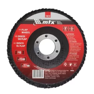 DISCO DE LIXA 115MM FLAP DESBASTE 4.1/2 GRÃO 40 MTX